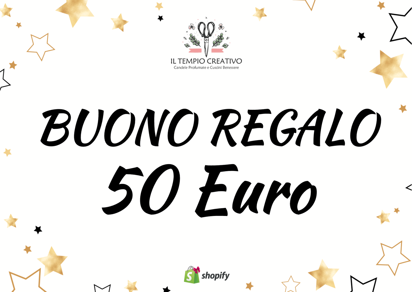 Carta o Buono regalo, gift card da utilizzare sul sito Il Tempio Creativo