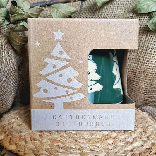 Bruciatore o bruciaessenze per tart profumate con desing unico natalizio per natale in gres porcellanato