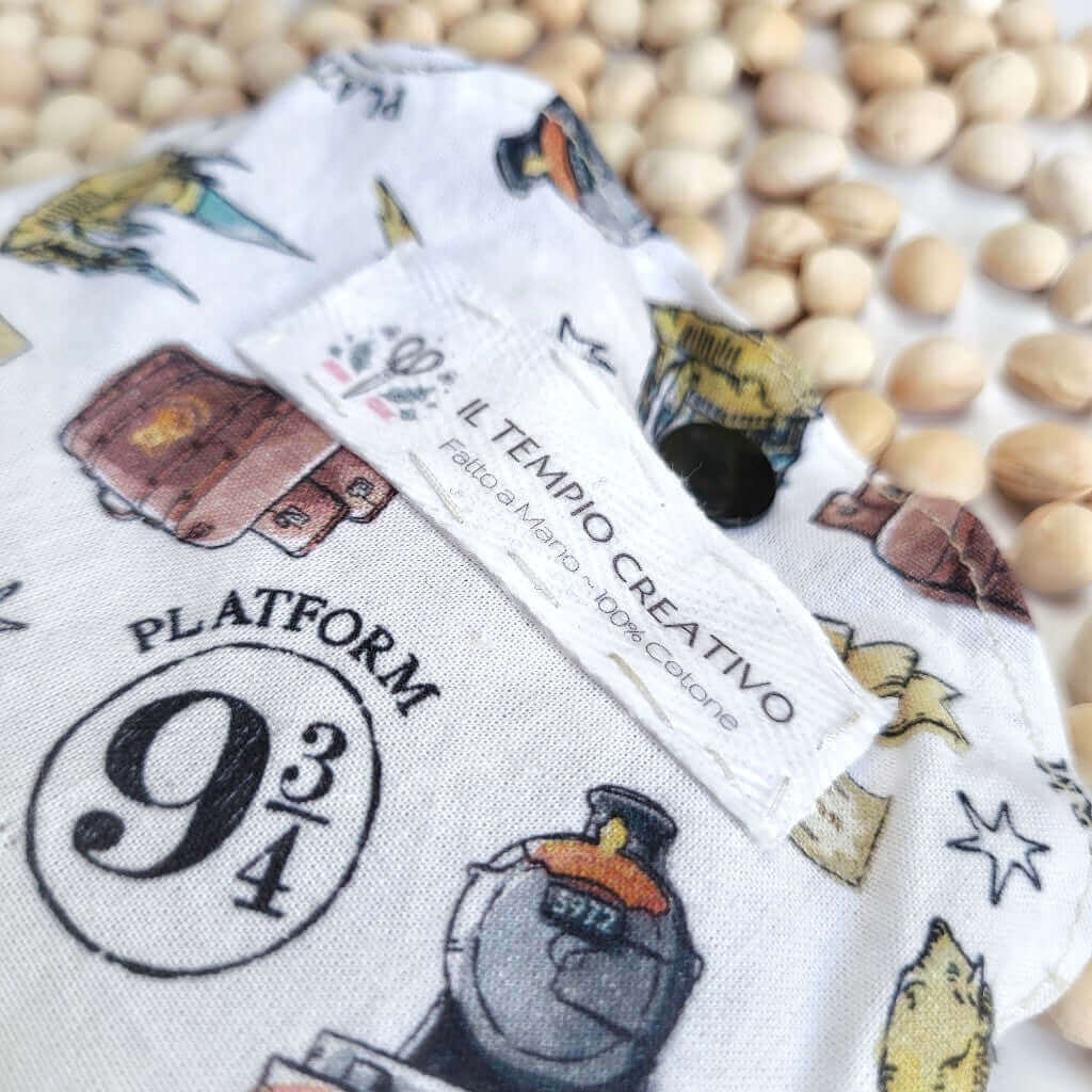 Cuscino rilassante per bimbi bambini in puro cotone 100%, sfoderabile e lavabile, con noccioli di ciliegia