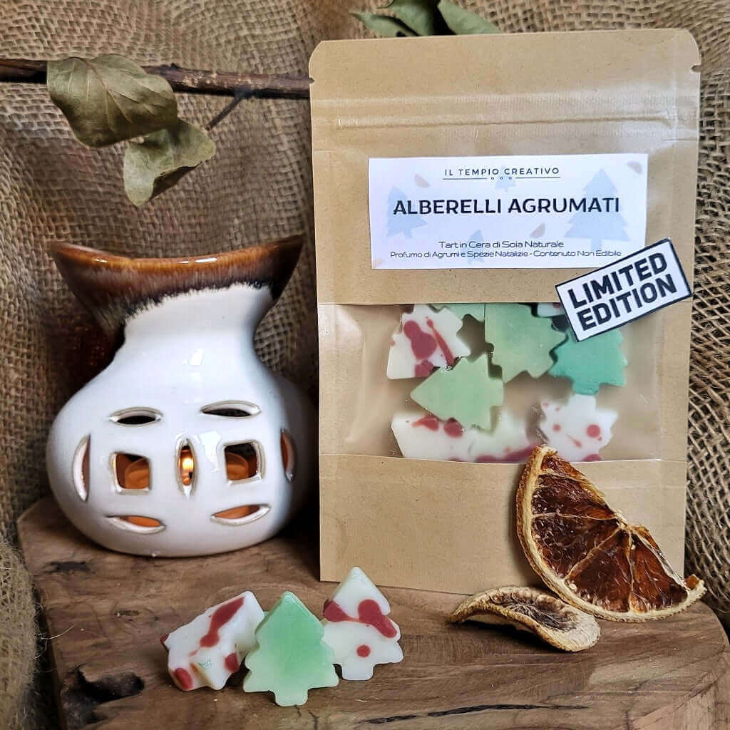 Tart profumate in cera di soia a forma di Albero di Natale