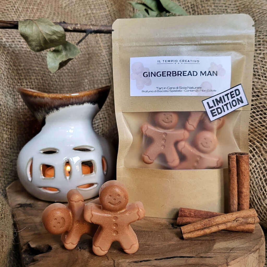 Tart profumate in cera di soia a forma di Gingerbread Man