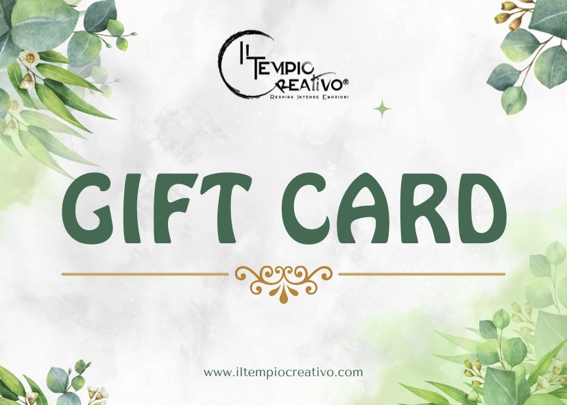 Carta o Buono regalo perfetto, da utilizzare sullo shop online de Il Tempio Creativo. Gift card da usare sul sito de Il Tempio Creativo.