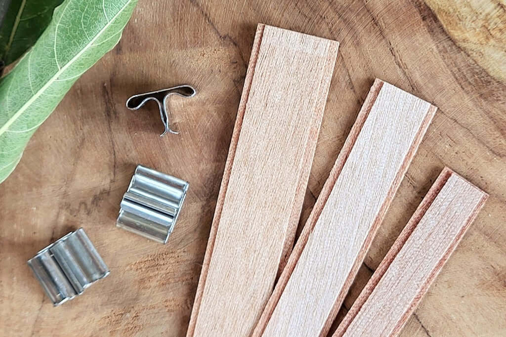 Stoppini in Legno Booster per Candele Profumate con base metallica