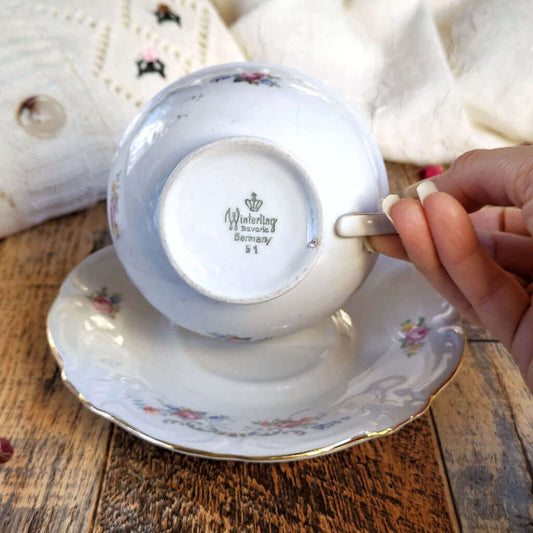 Timbro di certificato di garanzia originale Tazza Bavaria Winterling.