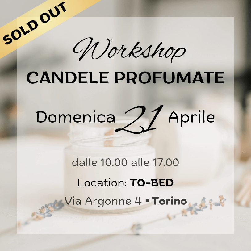 Corso per realizzare candele profumate in cera di soia a Torino, domenica 21 aprile. ToBed
