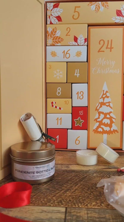 NATALE 2025 - Calendario dell'Avvento con Candele e Tart Profumate