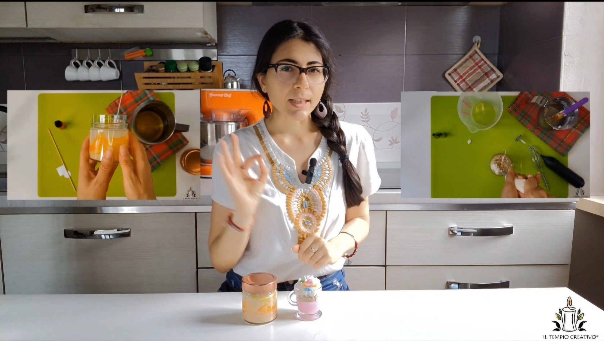 Video trailer del corso online avanzato per realizzare candele profumate decorative artigianali e fai da te, in cera di soia naturale.